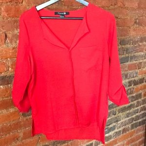 Red blouse